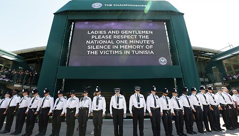 Vimbldono teniso turnyre tylos minute pagerbtos i&scaron;puolio Tunise aukos