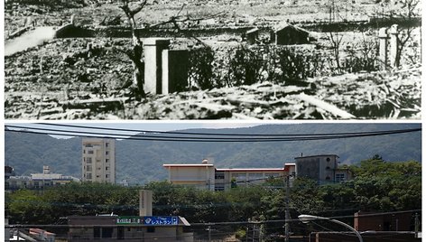 Hirošima po atominės bombos sprogimo ir šiomis dienomis