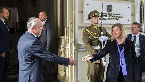 ES užsienio politikos vadovė Federica Mogherini lankosi Lietuvoje