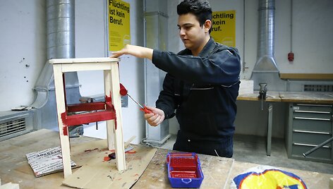 Vokietijos migrantai mokosi naujų darbinių įgūdžių