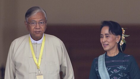 Mianmaro prezidentu i&scaron;rinktas Aung San Suu Kyi artimas patikėtinis