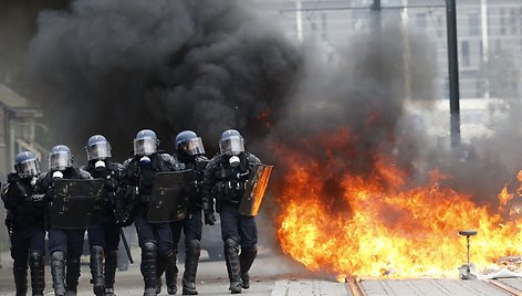 Protestai Nanto mieste Prancūzijoje