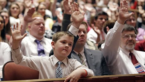 Mormonų bažnyčios konferencija Solt Leik Sityje