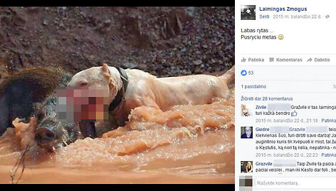 Laukiniai gyvūnai pjudomi &scaron;unimis