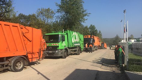 Šiukšlių išvežėjų protestas Vilniuje