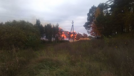 Gaisras Radviliškio įmonėje „Gairelita“