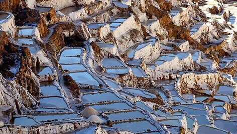 Druskų tvenkiniai Peru kalnuose