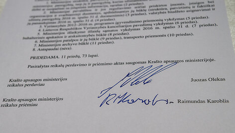 Kra&scaron;to apsaugos ministrų pasikeitimas