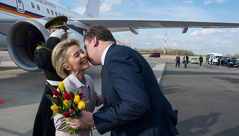 Vokietijos gynybos ministrė Ursula von der Leyen atvyko į Lietuvą