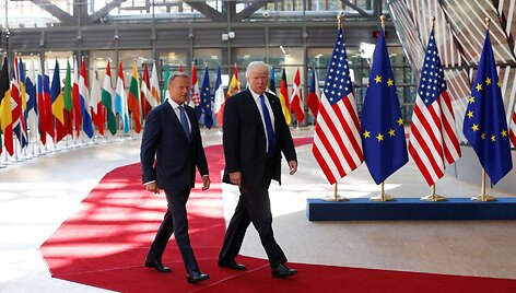 Donaldo Trumpo susitikimas su ES vir&scaron;ūnėmis