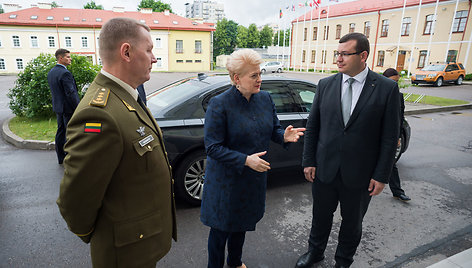 Dalia Grybauskaitė ir Slovėnijos prezidentas lankėsi Nacionaliniame kibernetinio saugumo centre