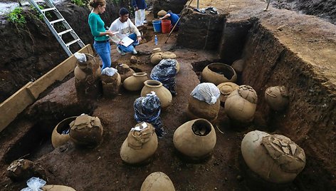 Stadiono statybvietėje Nikaragvoje rasti daugiau nei 1000 metų senumo artefaktai