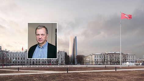 Audriaus Ambraso siūlomas obeliskas Aukų gatvėje 