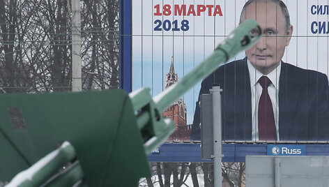 Vladimiro Putino rinkiminis plakatas