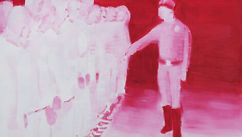 Adomas Danusevičius. Iš ciklo &bdquo;Karminas&ldquo;. 2009 m. Drobė, aliejus, 100x100 cm. 