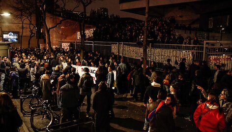Paryžiuje policija i&scaron;vaikė i&scaron; Sorbonos universiteto protestuojančius studentus