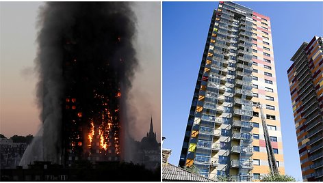 Degantis „Grenfell Tower“ Londone ir gaisras Vilniaus daugiabutyje Viršilų gatvėje