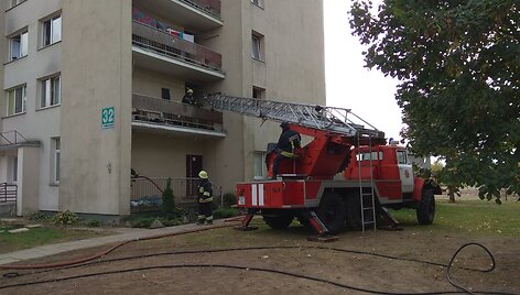 Daugiabučio gaisras Kėdainiuose