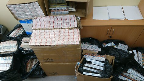 Jonavos policijos pareigūnų sulaikytos nelegalios cigaretės