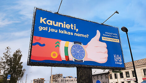 Kauno miesto savivaldybės kampanijos plakatas