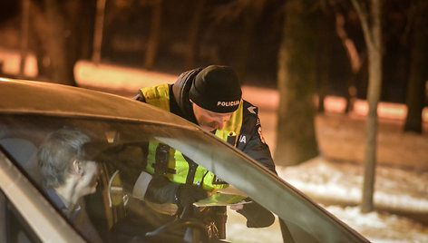 Naktinio Vilniaus policijos reido metu nubaustas tik vienas pažeidėjas