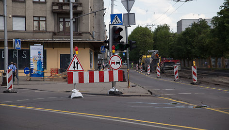 Prasidėjo kelio darbai vienoje judriausių Kauno sankryžų