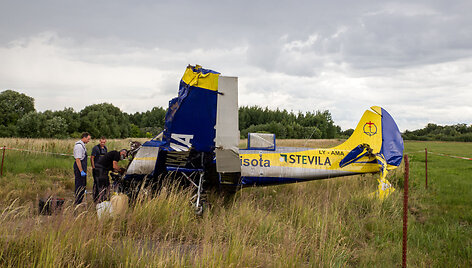 S.Dariaus ir S.Girėno aerodrome sudužo lėktuvas