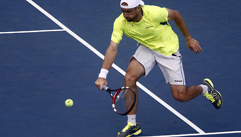 &bdquo;US Open&ldquo; čempionato starte Kei Nishikoris nugalėjo Benjaminą Beckerį