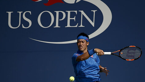&bdquo;US Open&ldquo; čempionato starte Kei Nishikoris nugalėjo Benjaminą Beckerį