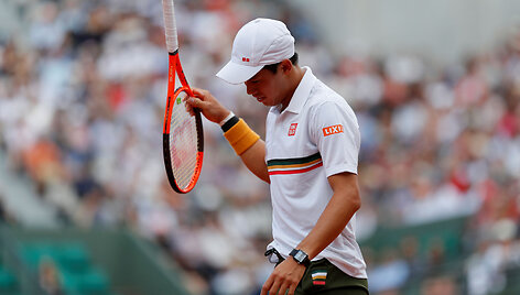 Kei Nishikoris prie&scaron; Fernando Verdasco