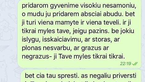Petro Gražulio žinutės Birutei Navickaitei