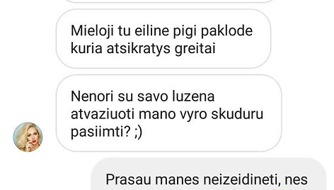 Oksanos Pikul žinutės Arūnei Dabkei