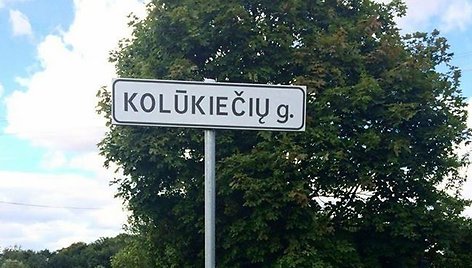 Kolūkiečių gatvės Sedoje lentelė