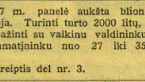 Pažinčių skelbimas i&scaron; tarpukario Lietuvos spaudos