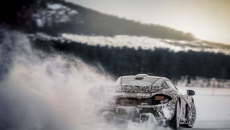 „McLaren P1“ bandymai Švedijos šiaurėje 