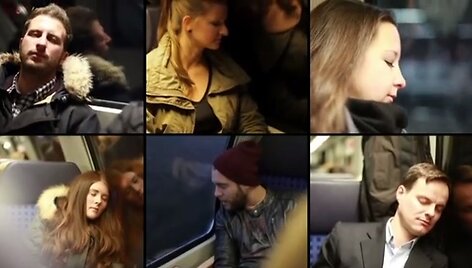 Pavargę vie&scaron;ojo transporto keleiviai