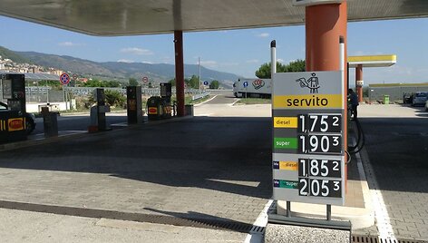 Italijos greitkeliuose &ndash; streikuojančios degalinės ir milžini&scaron;kos kainos