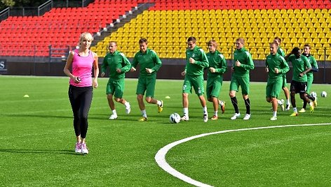 „Žalgirio“ futbolo komandos treniruotė