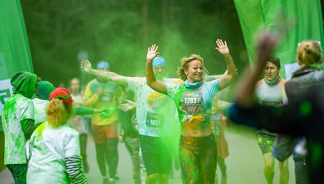 &bdquo;Color run&ldquo; bėgimas Vilniuje. Vytauto Draginio nuotr. 