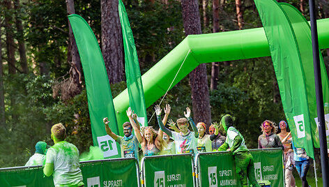 &bdquo;Color run&ldquo; bėgimas Vilniuje. Vytauto Draginio nuotr. 