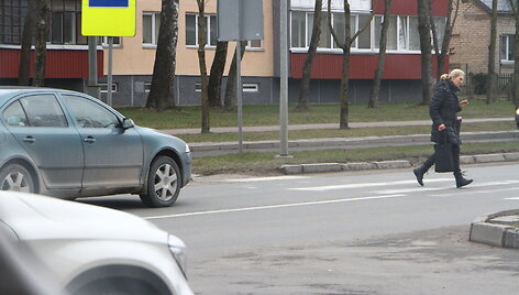 Panevėžio policija fiksavo pėsčiųjų praleidimo tvarkos pažeidimus
