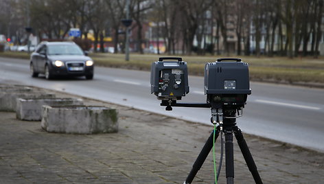 „Trikoju“ vadinamas greičio matuoklis fiksuoja pažeidėjus Panevėžyje ir rajone