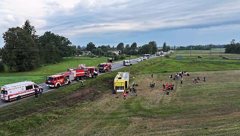 Autobuso avarija Šakių rajone