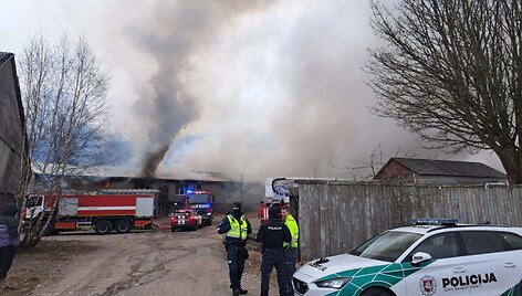Lentpjūvės gaisras prie Gargždų