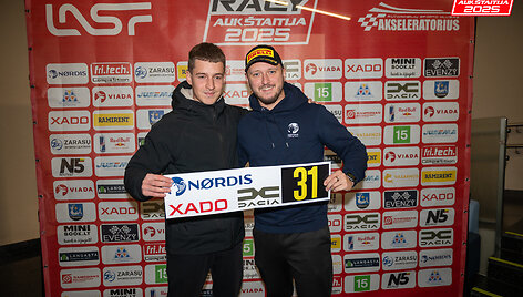 Ovidijus Va&scaron;takas ir Matas Žalandauskas &bdquo;Rally Auk&scaron;taitija&ldquo; varžybose