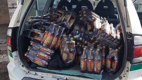 Konfiskuoti alkoholiniai gėrimai