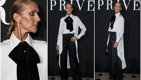 Celine Dion įvaizdis „Giorgio Armani Privé“ kolekcijos pristatyme