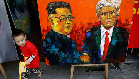 Hanojaus centras prie&scaron; D.Trumpo ir Kim Jong Uno susitikimą