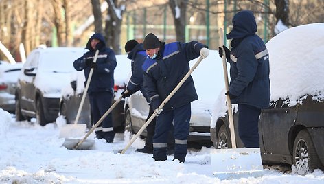 Maskvą nuklojo didžiulis sniego sluoksnis