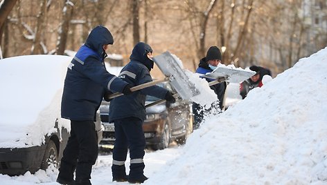 Maskvą nuklojo didžiulis sniego sluoksnis